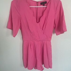 Trixxi Pink Scalloped Blouse